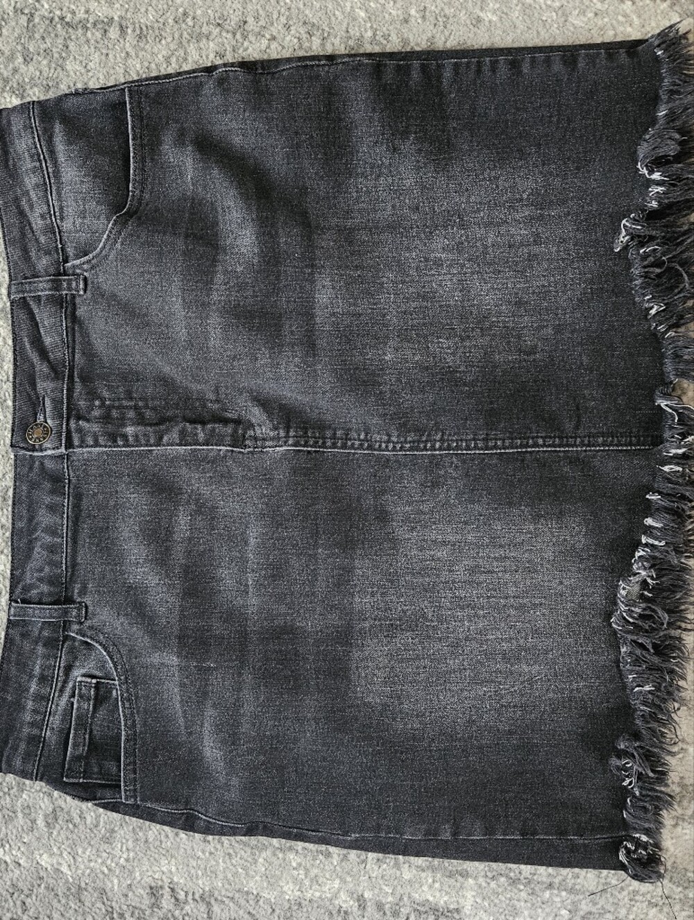 Black/grey Denim Pencil Skirt, Size 2XL